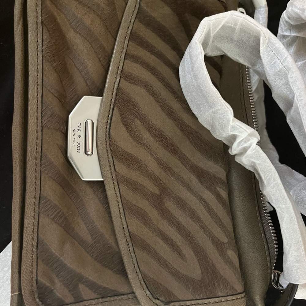Rag & Bone small green zebra crossbody bag - Picture 2 of 3